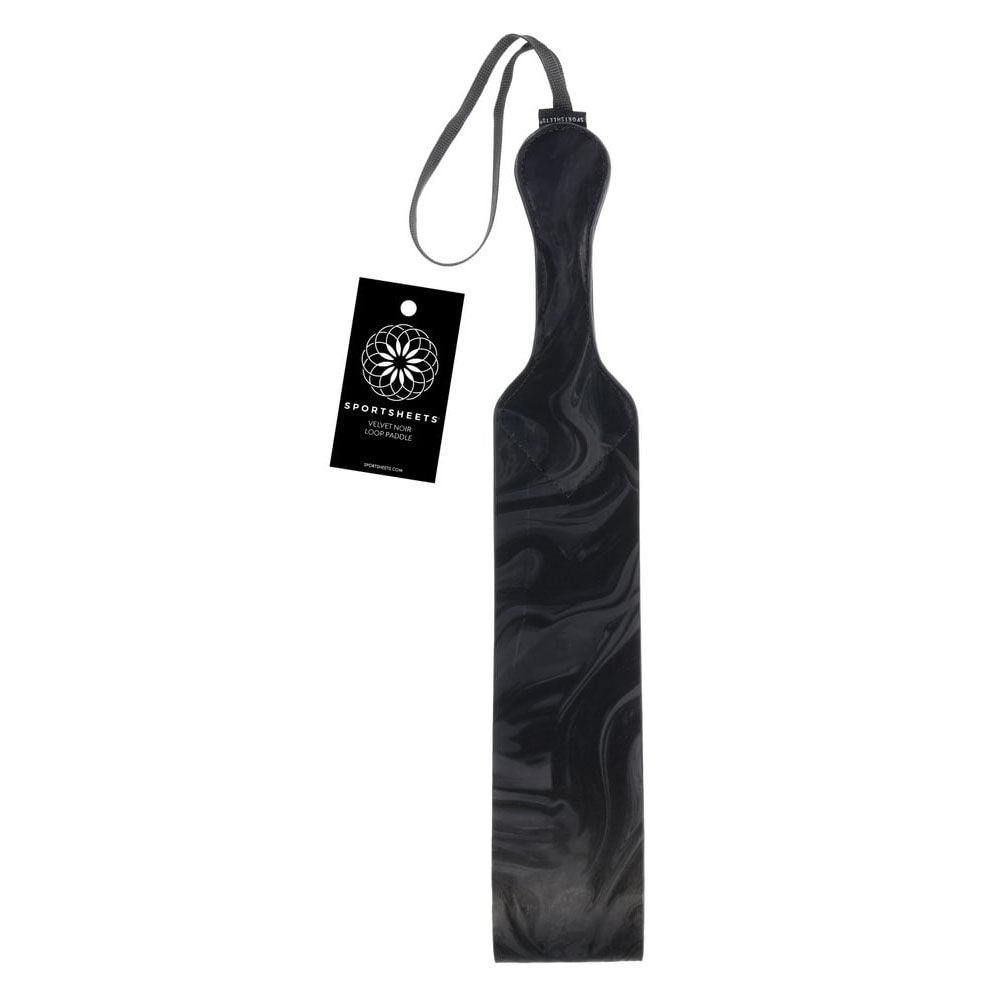 SPORTSHEETS Velvet Noir Loop Paddle - Black 42 cm Paddle - SS37008