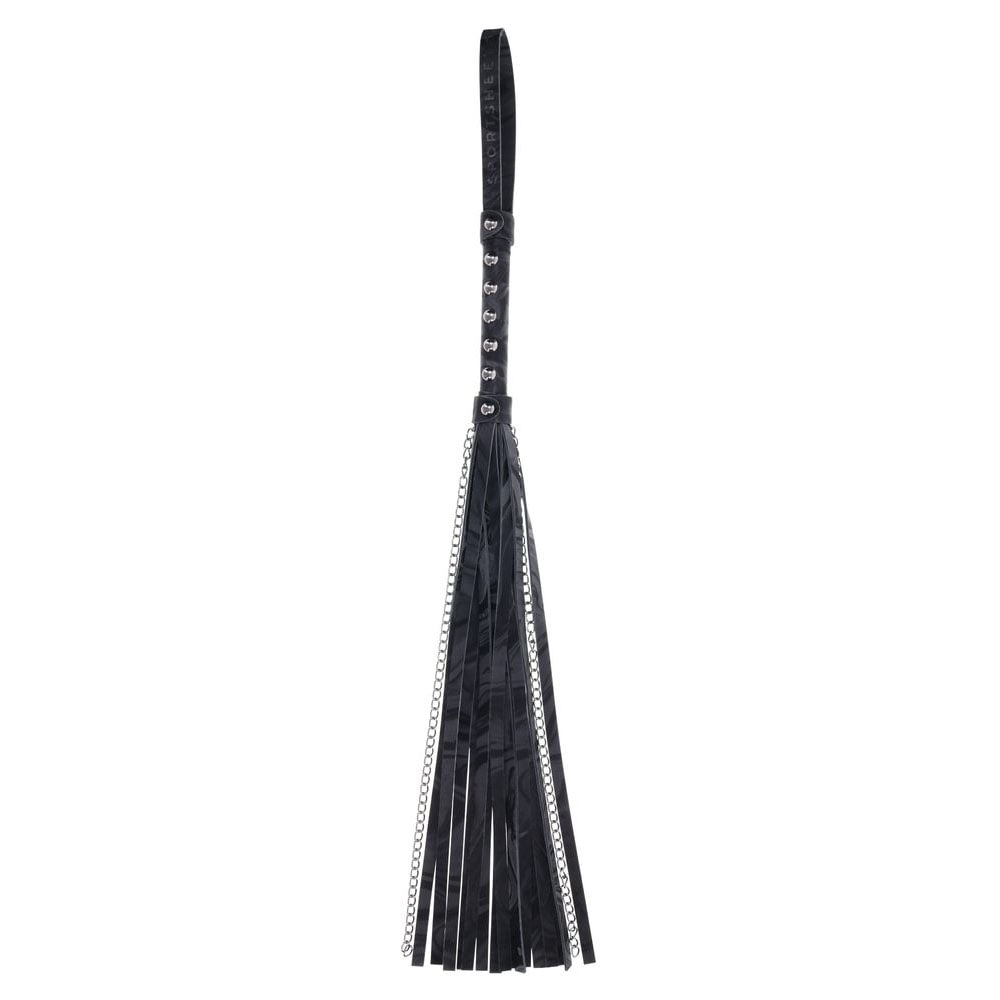 SPORTSHEETS Velvet Noir Chain Flogger - Black 43 cm Flogger Whip - SS37009