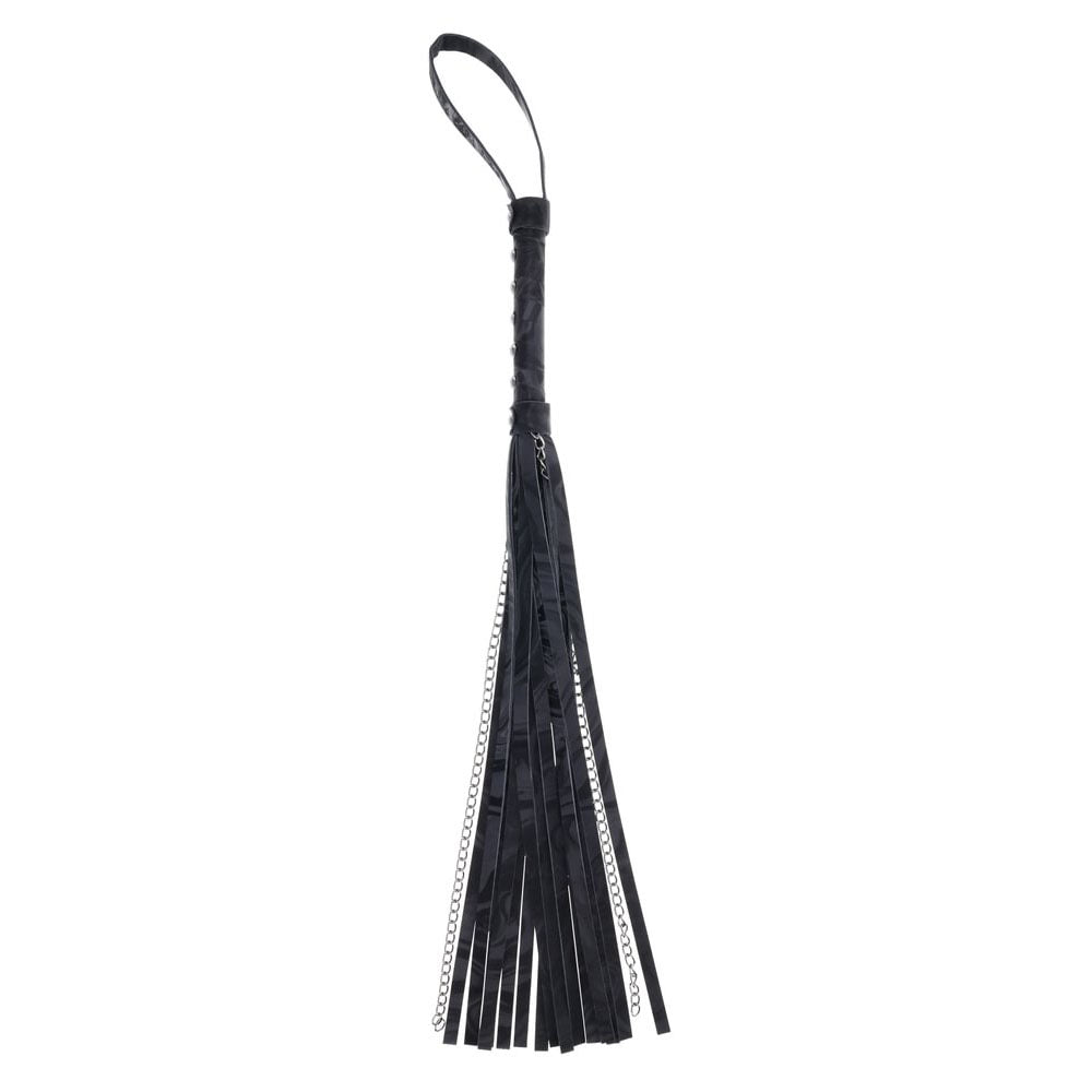 SPORTSHEETS Velvet Noir Chain Flogger - Black 43 cm Flogger Whip - SS37009
