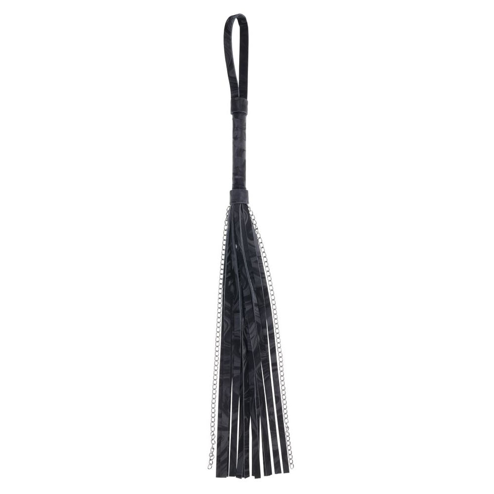 SPORTSHEETS Velvet Noir Chain Flogger - Black 43 cm Flogger Whip - SS37009