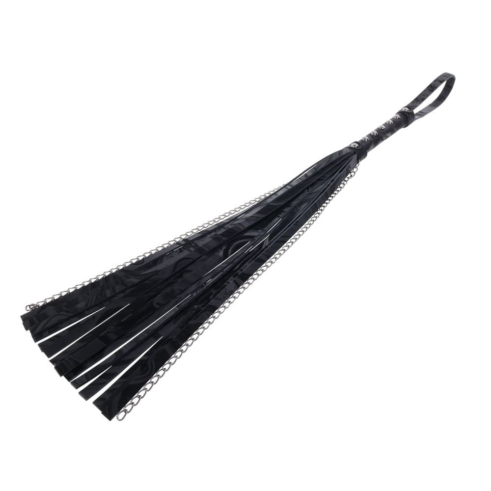 SPORTSHEETS Velvet Noir Chain Flogger - Black 43 cm Flogger Whip - SS37009