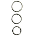 SPORTSHEETS Seamless Metal O-Ring 3 Pack - Metal Rings - Set of 3 Sizes - SS69403