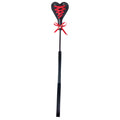Sex & Mischief Heart Beat Crop - Black/Red 37.5 cm Crop Whip - SS77018