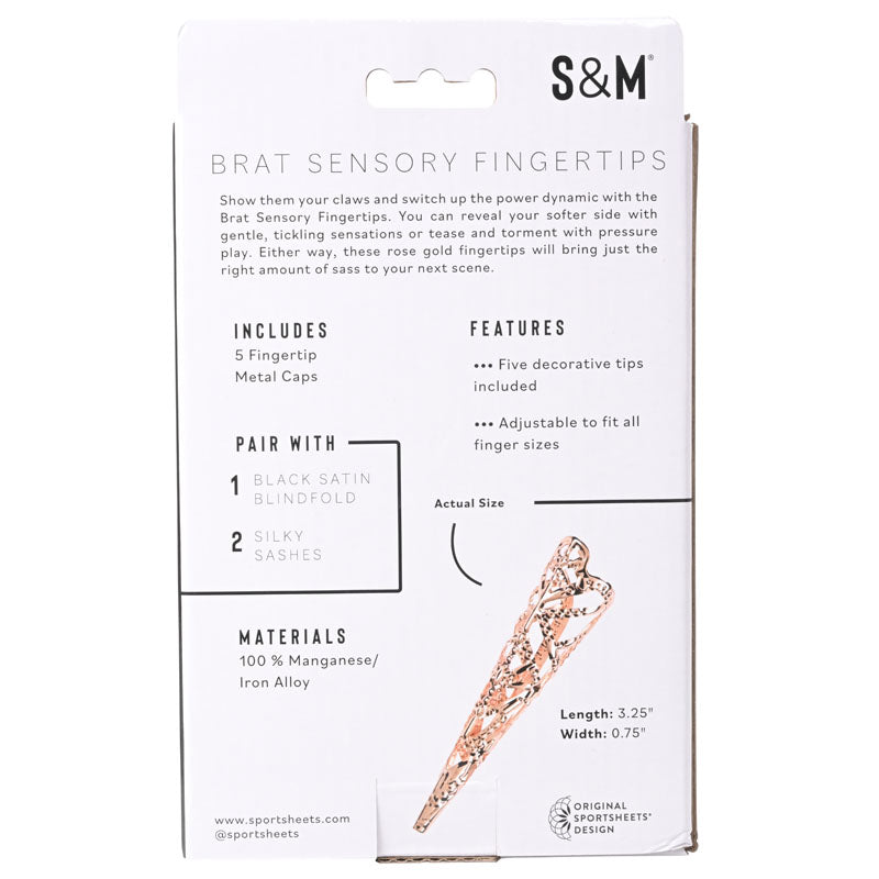 Sex & Mischief Brat Sensory Fingertips - Rose Gold - Set of 5 - SS92126