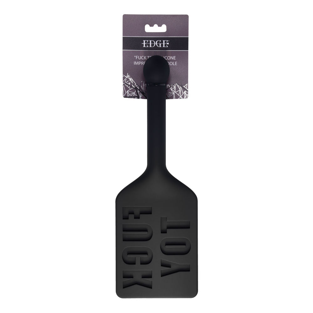 EDGE FUCK TOY Silicone Paddle - Black Silicone Spanking Paddle - SS98048