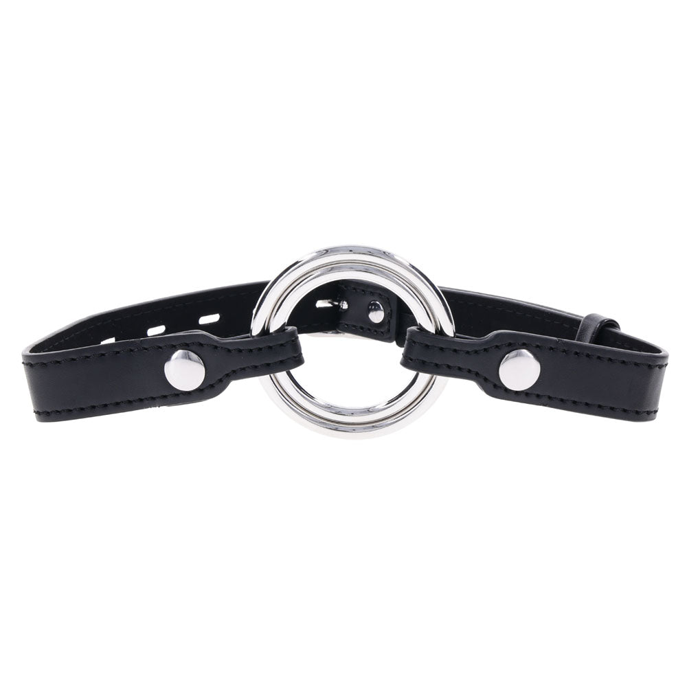 EDGE Interchangeable Ring Gag - Black Mouth Gag Restraint with 2 Interchangeable Pieces - SS98049