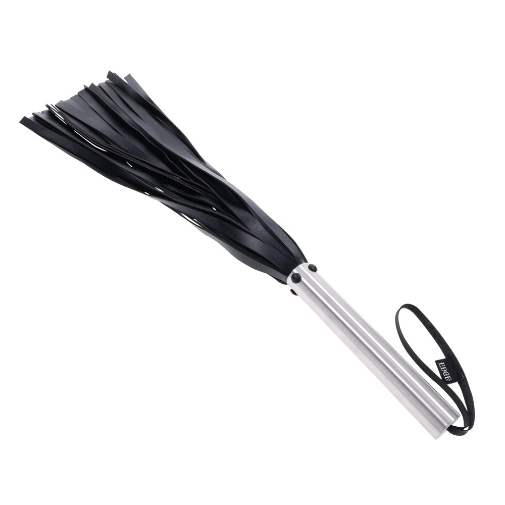 EDGE Flogger - Black Flogger Whip with Metal Handle - SS98050