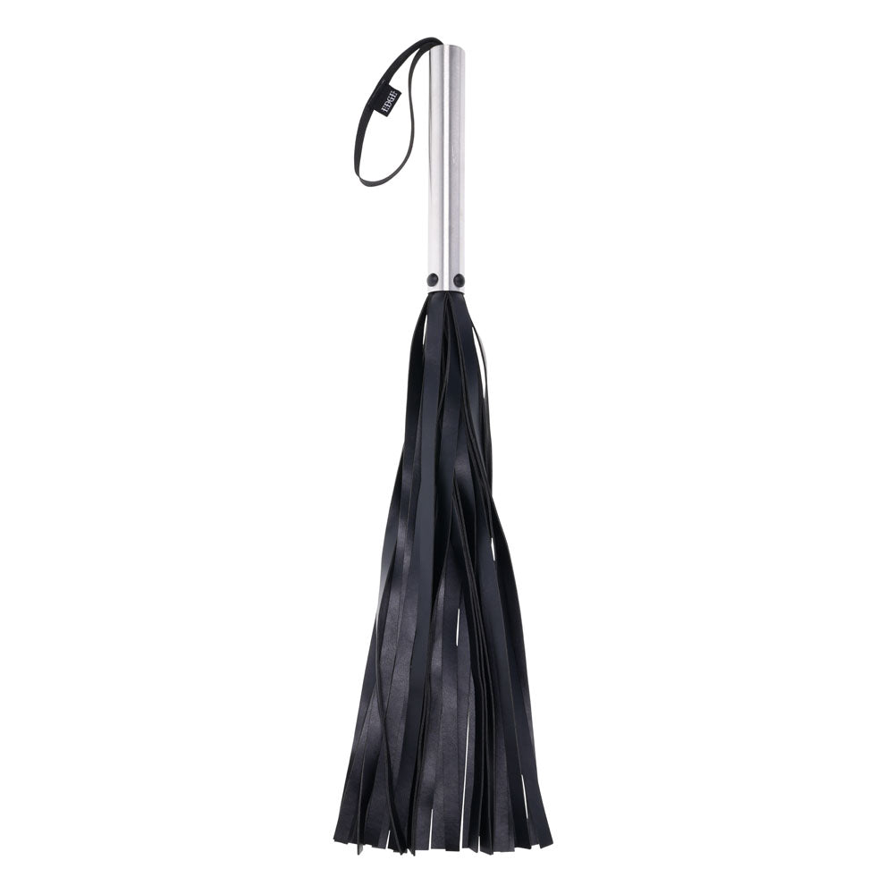 EDGE Flogger - Black Flogger Whip with Metal Handle - SS98050