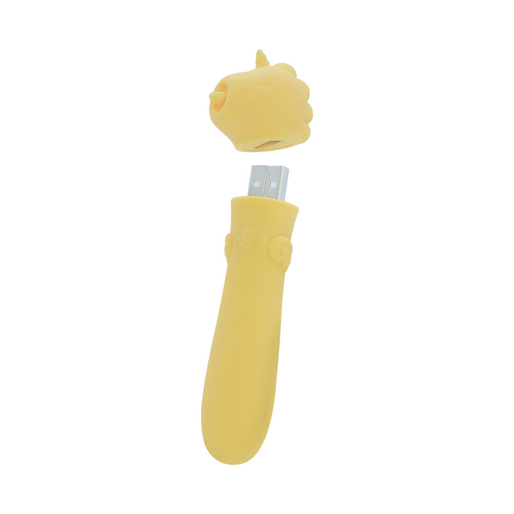 Unihorn - USB Bullet - Bean Blossom - Yellow USB Rechargeable Vibrating Bullet - UNIBBBUL