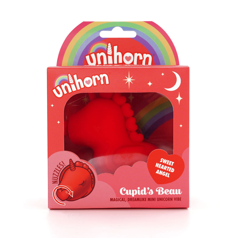 Unihorn - Cupid's Beau - Red USB Rechargeable Heart Nosed Stimulator - UNICB