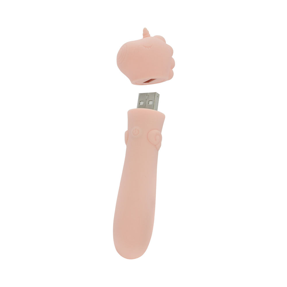 Unihorn - USB Bullet - Heart Throb - Coral USB Rechargeable Vibrating Bullet - UNIHTBUL