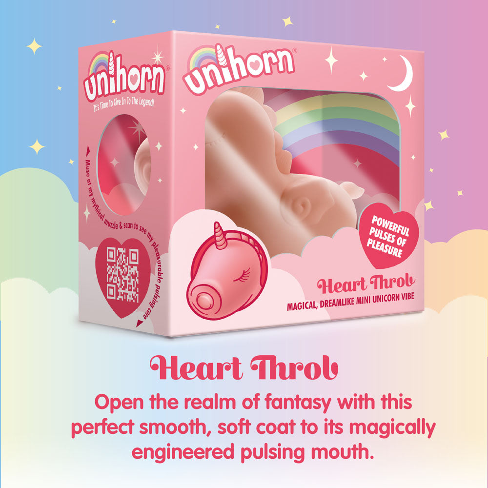 Unihorn - Heart Throb - Coral USB Rechargeable Flicking Stimulator - UNIHT