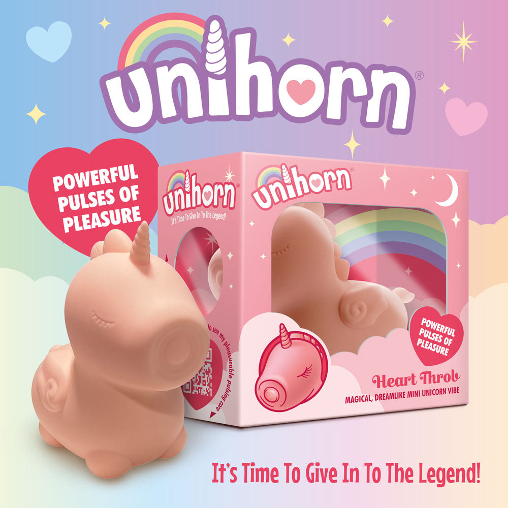 Unihorn - Heart Throb - Coral USB Rechargeable Flicking Stimulator - UNIHT