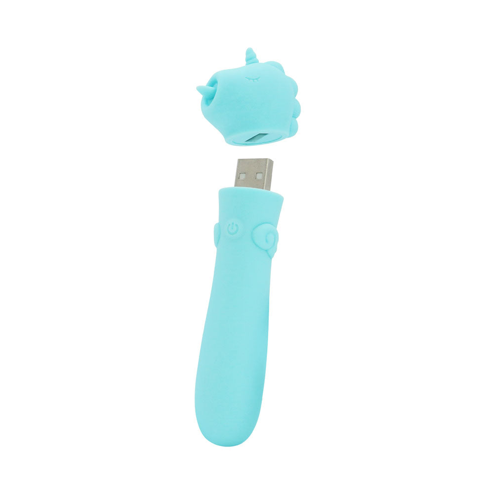Unihorn - USB Bullet - Mount'n Peak - Teal USB Rechargeable Vibrating Bullet - UNIMPBUL