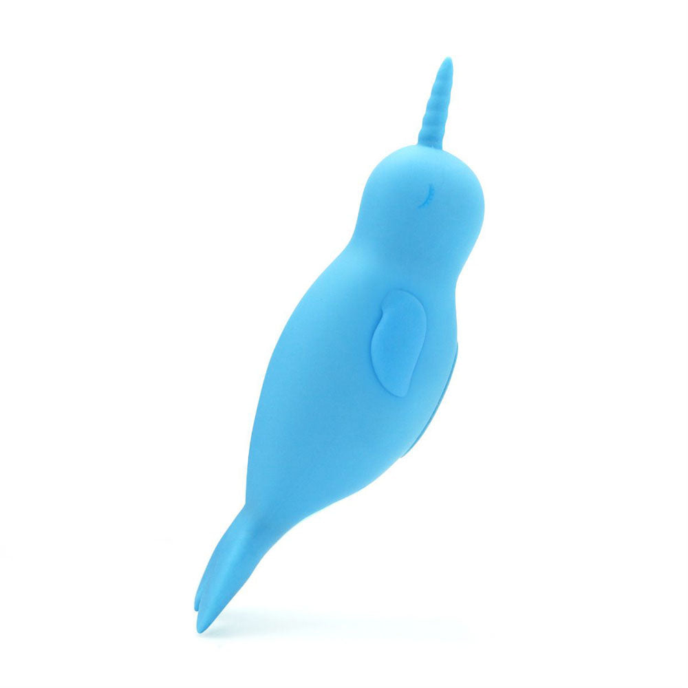 Unihorn of the Sea - Neigh Mo - The Narwhal - Blue USB Rechargeable Dual Motor Stimulator - UNINM