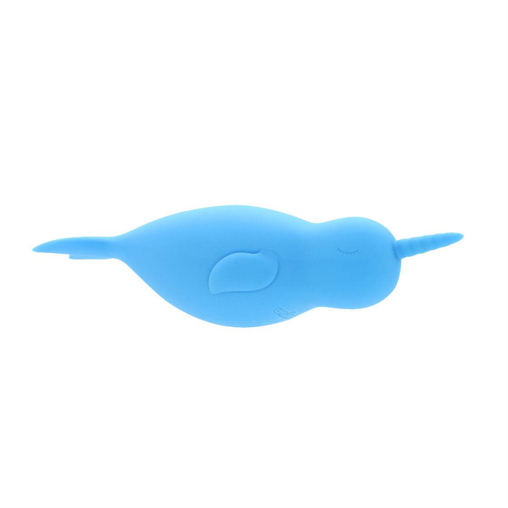 Unihorn of the Sea - Neigh Mo - The Narwhal - Blue USB Rechargeable Dual Motor Stimulator - UNINM