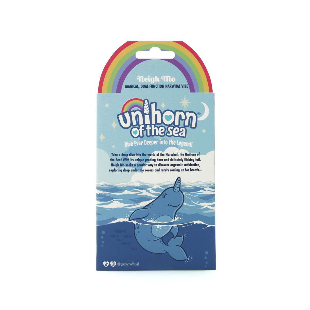 Unihorn of the Sea - Neigh Mo - The Narwhal - Blue USB Rechargeable Dual Motor Stimulator - UNINM