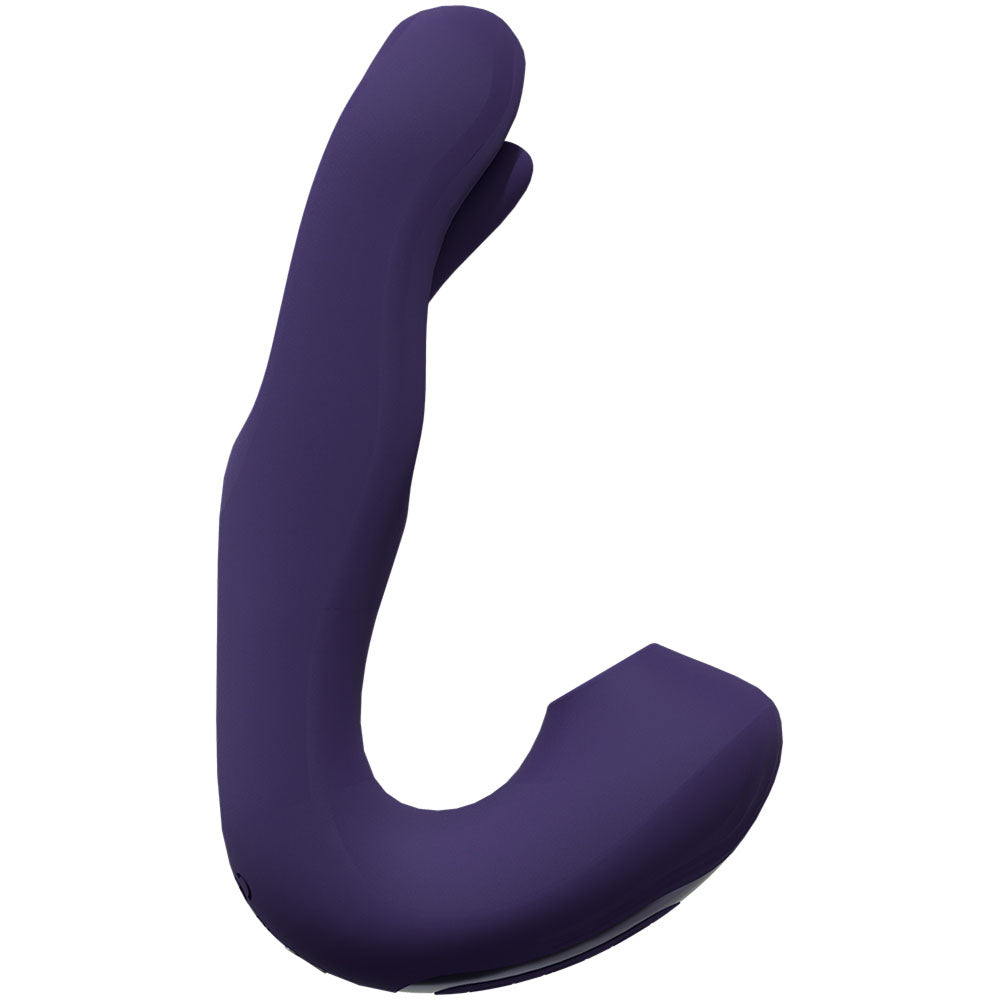 VIVE Yuna - Purple - Purple USB Rechargeable Flapping Vibrator with Air Pulsation - VIVE055PUR