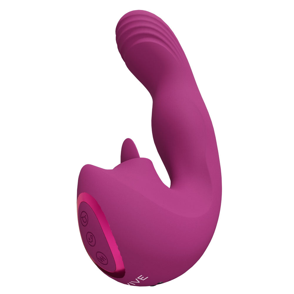 VIVE Yumi - Pink - Pink USB Rechargeable Triple Motor Vibrator - VIVE060PNK