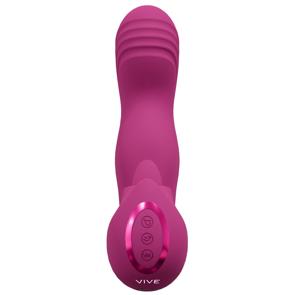 VIVE Yumi - Pink - Pink USB Rechargeable Triple Motor Vibrator - VIVE060PNK