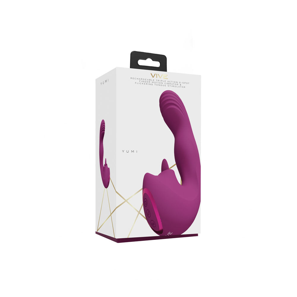 VIVE Yumi - Pink - Pink USB Rechargeable Triple Motor Vibrator - VIVE060PNK