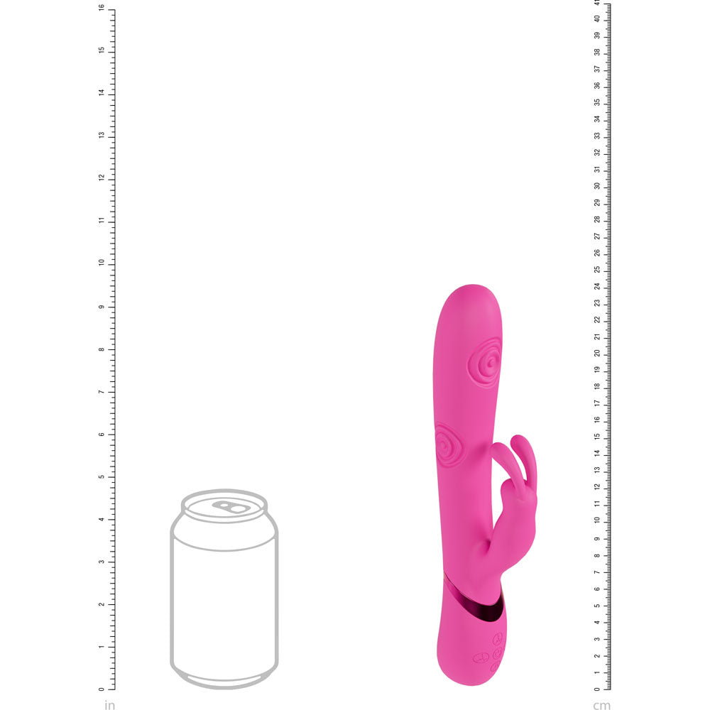 VIVE Mimi - Pink - Pink 25 cm USB Rechargeable Vibrating & Tapping Rabbit Vibrator - VIVE062PNK
