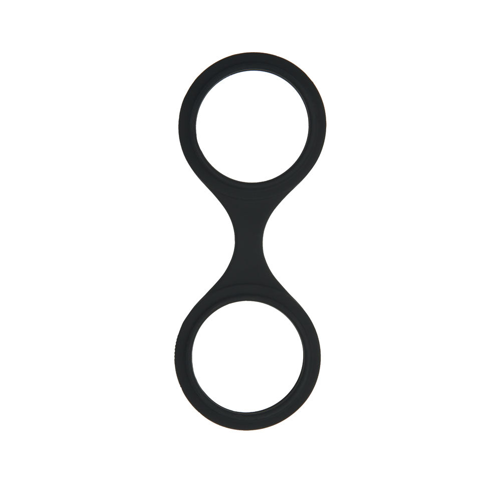 WhipSmart Silicone Wrist & Ankle Cuffs - Black - Black Restraints with Bonus Eye Mask - WS1501