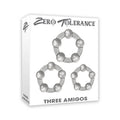 Zero Tolerance Three Amigos - Clear Cock Rings - Set of 3 - ZE-CR-3312-2