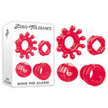 Zero Tolerance Ring The Alarm - Red Cock Rings - Set of 4 - ZE-CR-4401-2