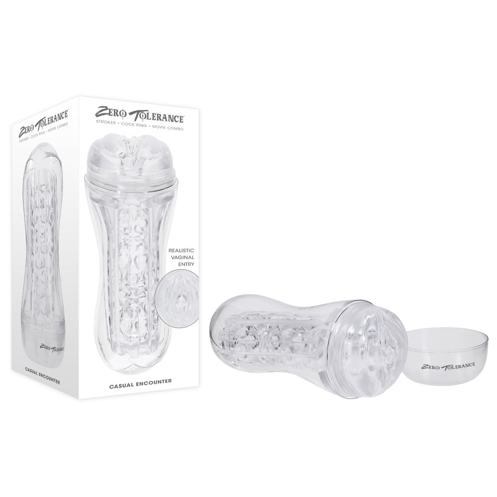Zero Tolerance CASUAL ENCOUNTER - Clear Vagina Stroker - ZE-MS-6121-2
