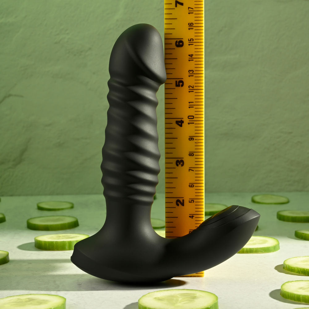 Zero Tolerance STRIKER - Black 16.4 cm USB Rechargeable Thrusting Anal Vibrator with Wireless Remote Control - ZE-RS-4196-2