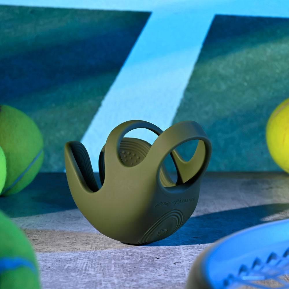 Zero Tolerance NUTTY BUDDY - Olive Green USB Rechargeable Vibrating Cock & Balls Ring - ZE-RS-5896-2