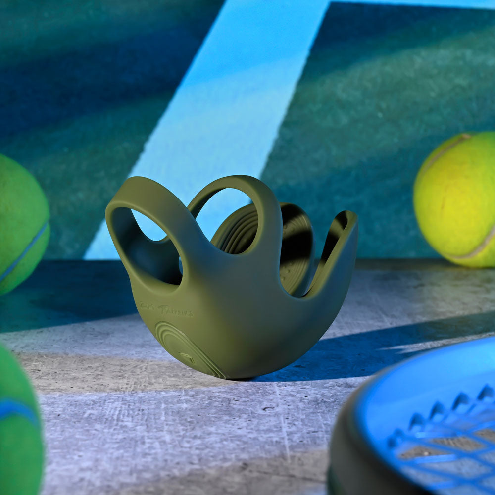 Zero Tolerance NUTTY BUDDY - Olive Green USB Rechargeable Vibrating Cock & Balls Ring - ZE-RS-5896-2