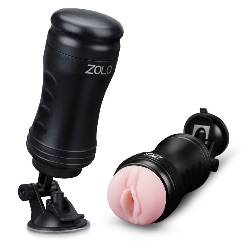 Zolo Solo Flesh - Flesh Vagina Stroker with Suction Base - ZO-6017