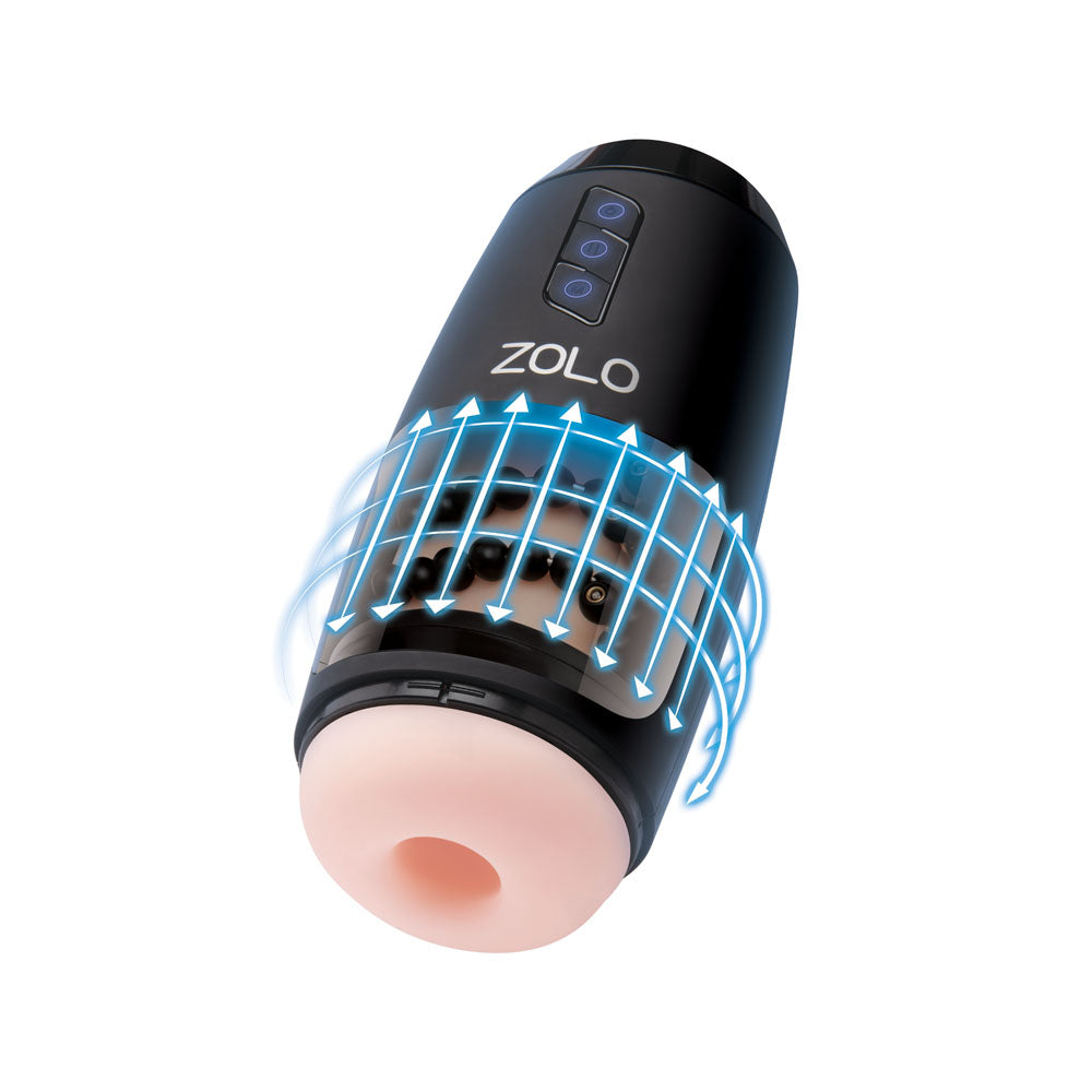 Zolo Upstroke - Flesh USB Rechargeable Auto Thrusting Masturbator - ZO-6076