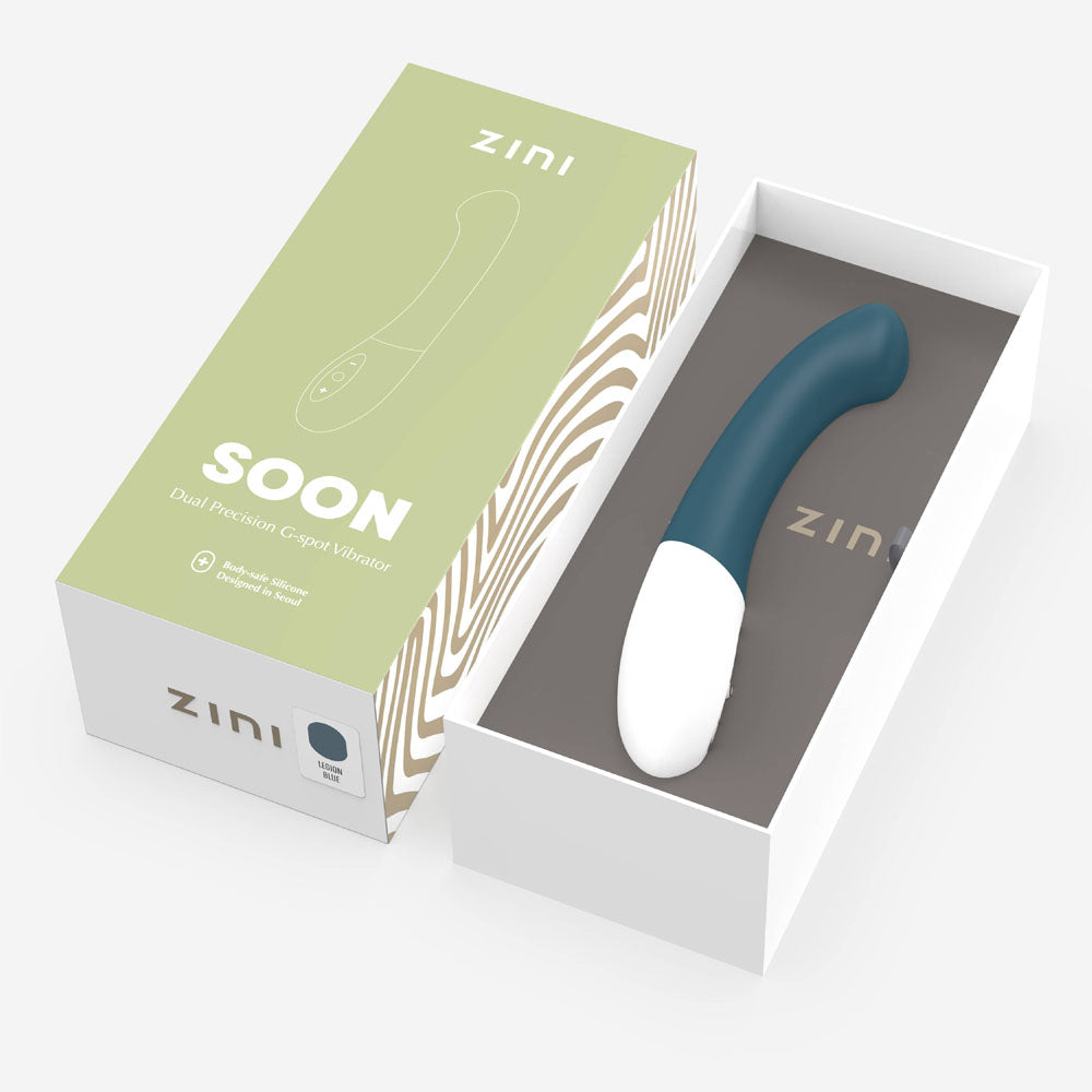 Zini Soon - Legion Blue 20 cm USB Rechargeable Vibrator - ZV202